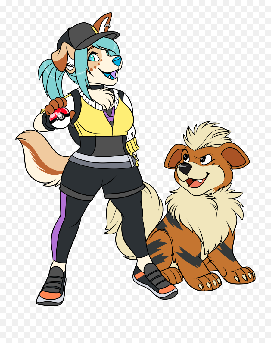 Sky And Growlithe Png