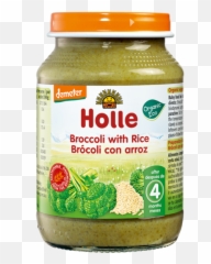 Organic Broccoli Whole Grain Rice - Holla Baby Food Png,Broccoli Transparent