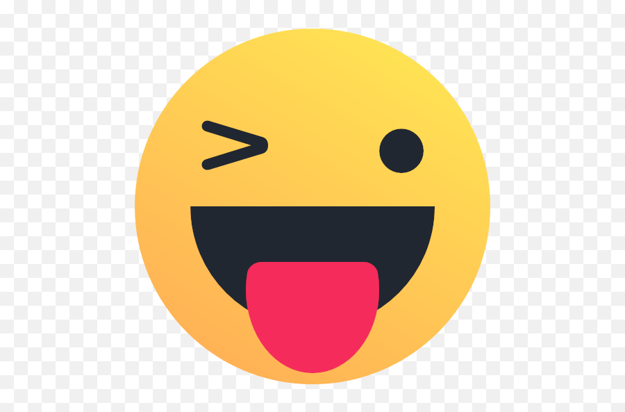 Happy Reaction Smiley Tongue Wink Icon Png