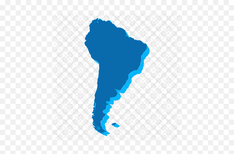 South America Map Icon Of Flat Style - South America Map Icon Png,South America Png
