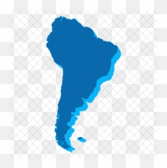 South America Map Icon Of Flat Style - png
