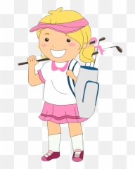Golfing Clipart Child Transparent Free For - Child Playing Golf Clipart Png,Golf Png