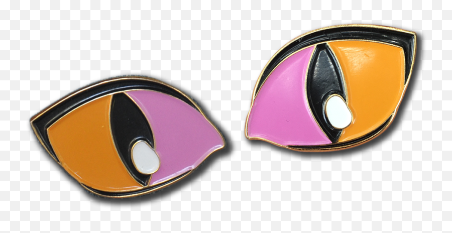 Colourful Cat Eyes Collection Enamel Pins - Earrings Png,Cat Eyes Png