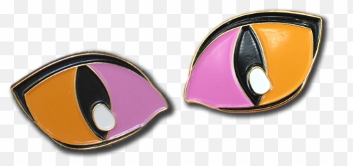 Colourful Cat Eyes Collection Enamel Pins - Earrings Png,Cat Eyes Png
