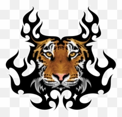 Printed Vinyl Tribal Tiger Stickers Factory - Cara De Tigre Png