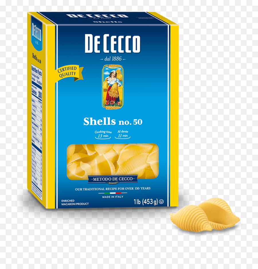 Shells No 50 Pasta De Cecco - Pasta De Cecco Fusilli Png,Seashell Transparent