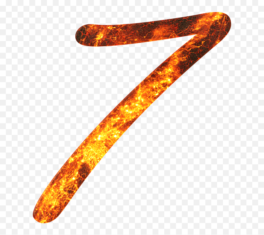 Number 7 Fire - 7 Fire Png,Number 7 Png