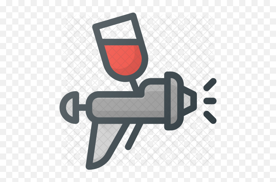 Paint Gun Icon Of Colored Outline Style - Spray Gun Icon Free Png,Gun Emoji Png