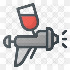 Paint Gun Icon Of Colored Outline Style - Spray Free png