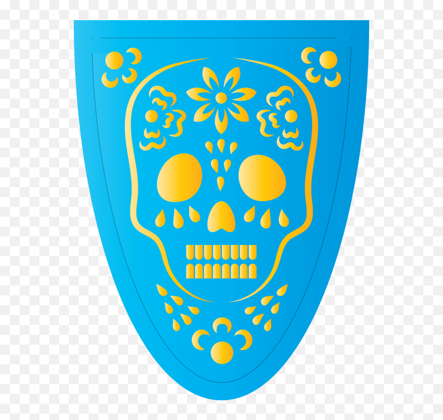 Day Of The Dead Logo Guitar Accessory Yellow For Mexican - Clip Art Png,Mexican Banner Png