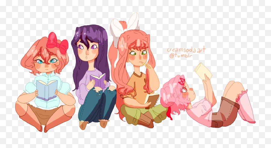 Download Hd Ddlc Doki Literature Club No Spoilers - Cartoon Natsuki Png,Natsuki Png