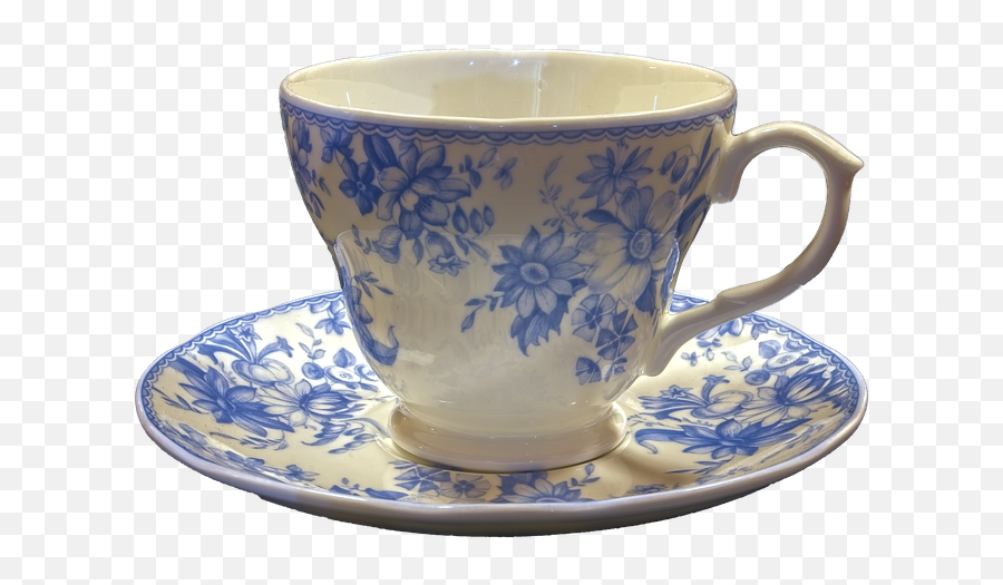 Download Hd Blue And White China Cup Saucer Teacup - China Tea Cup Png,Teacup Transparent Background