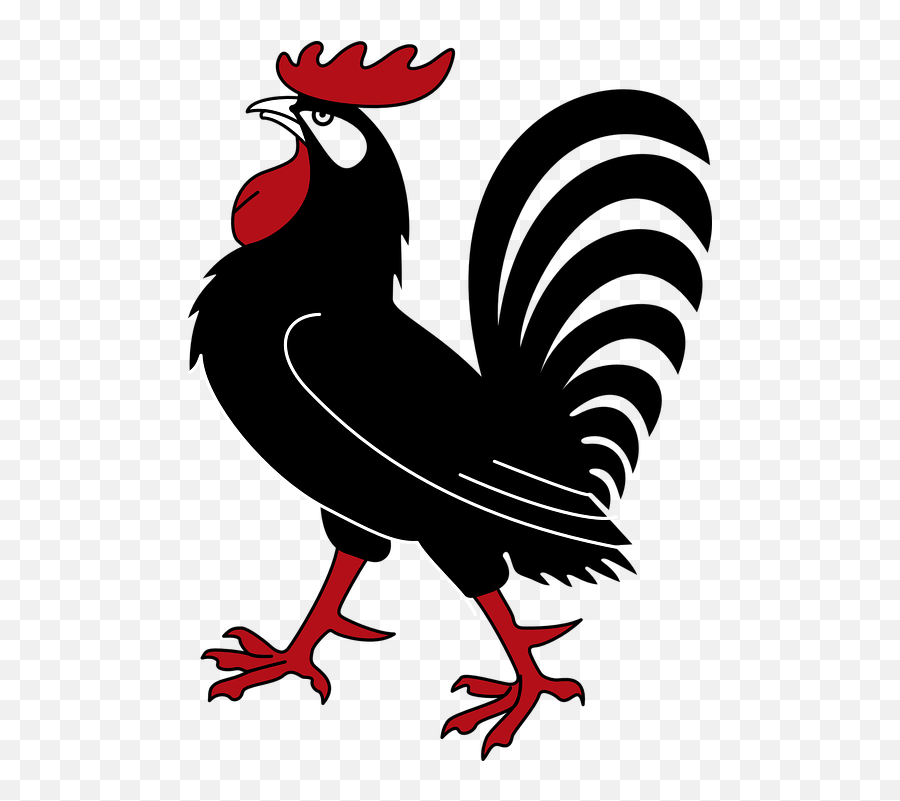 Rooster Black Red - Coat Of Arms Rooster Png,Rooster Png