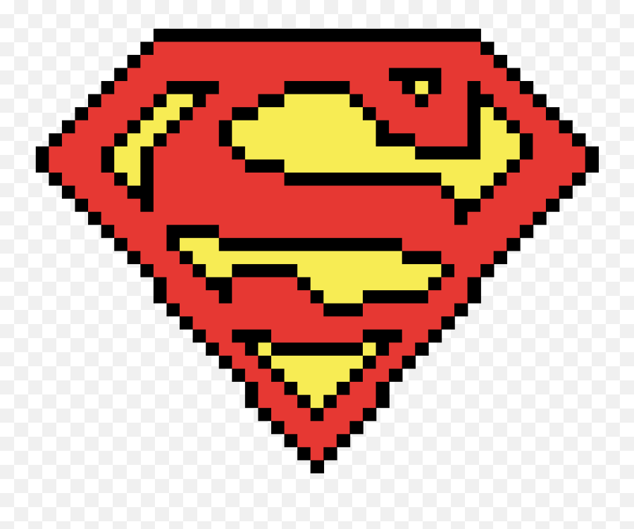 Superman Logo - Grid Paint Superman Pixel Art Minecraft Png,Superman Logo Font