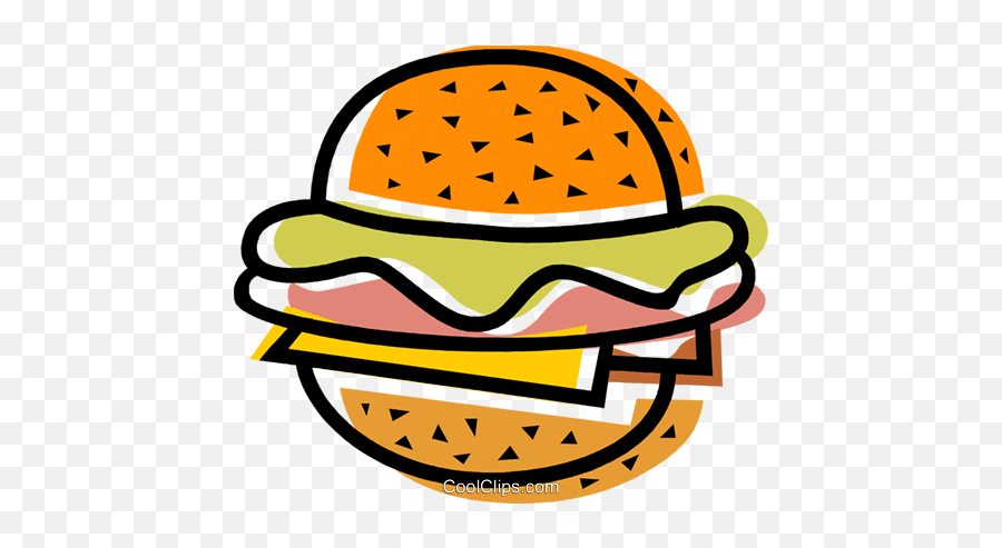 Hamburgers Royalty Free Vector Clip Art Illustration - Vector Hamburguer Png,Hamburgers Png