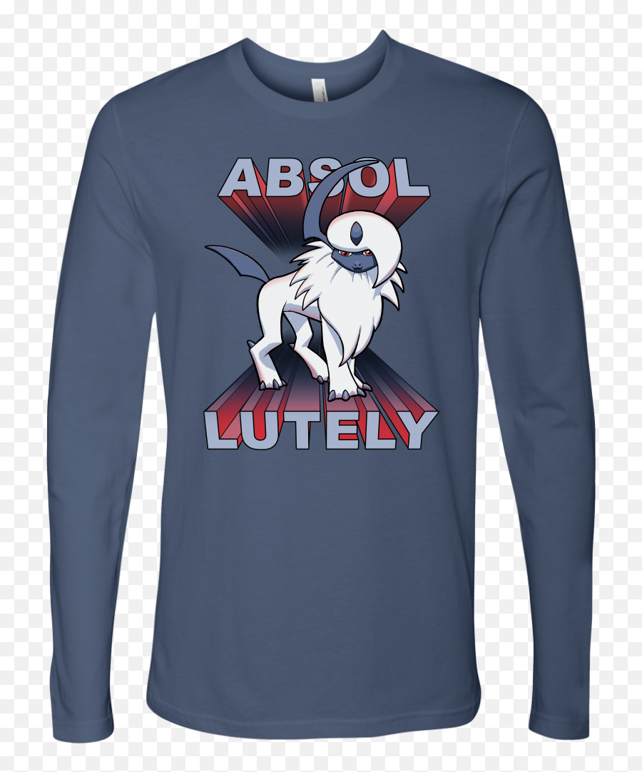 Next Level Mens Long Sleeve Indigo 2xl - Absol Lutely Png,Absol Png