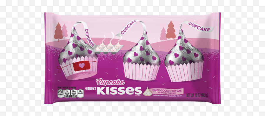Hersheyu0027s Chocolate Valentineu0027s Npd 2017 - Day Candy Cupcakes Kisses White Cookie Cupcake Png,Hershey's Kisses Logo