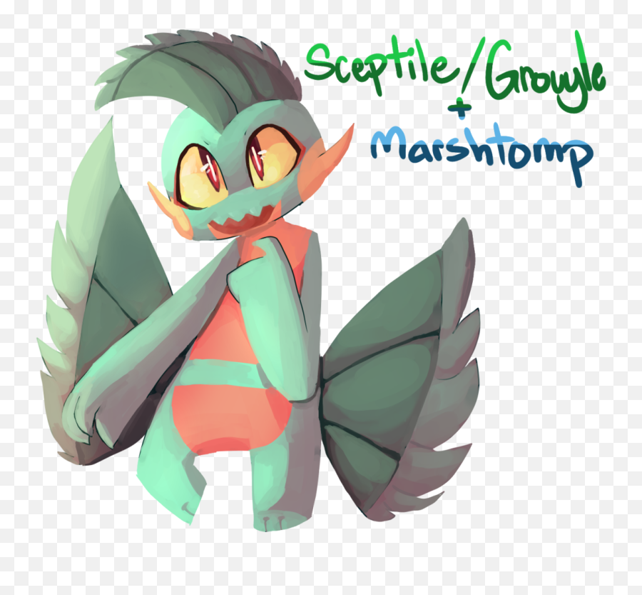 Download And Marshtomp - Mythical Creature Png,Sceptile Png