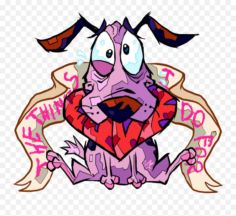 Courage The Cowardly Dog Charm In 2020 Old Cartoon Network - Ugly Png,Courage The Cowardly Dog Transparent