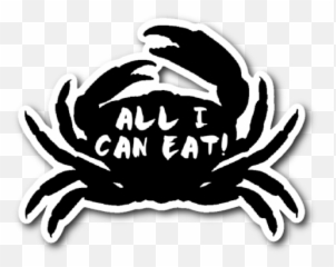 All I Can Eat Crab Legs Sticker U2013 Skerb412 - Dungeness Crab Silhouette Png,Crab Legs Png