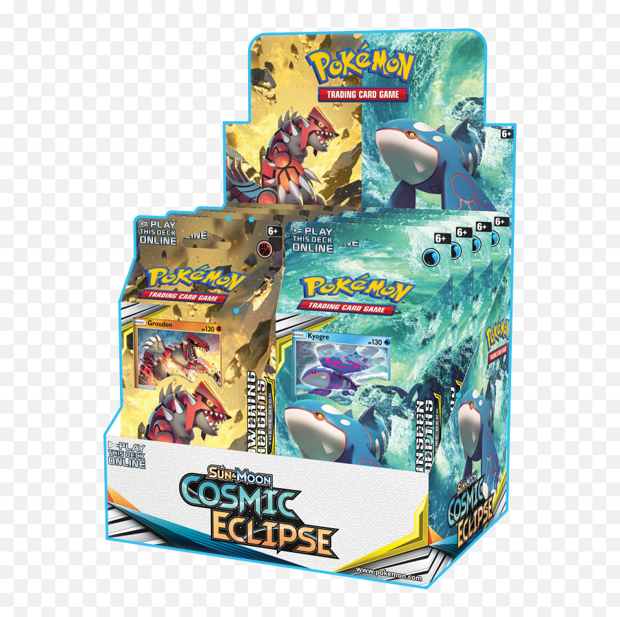 Pokemon Sun U0026 Moon Cosmic Eclipse Theme Deck Display Box - Pokemon Card Deck Png,Groudon Transparent