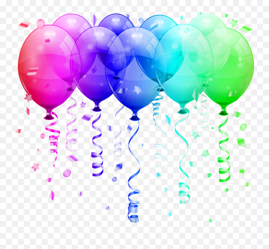 Balloons String Confetti - Birthday Balloons Png,Balloon String Png