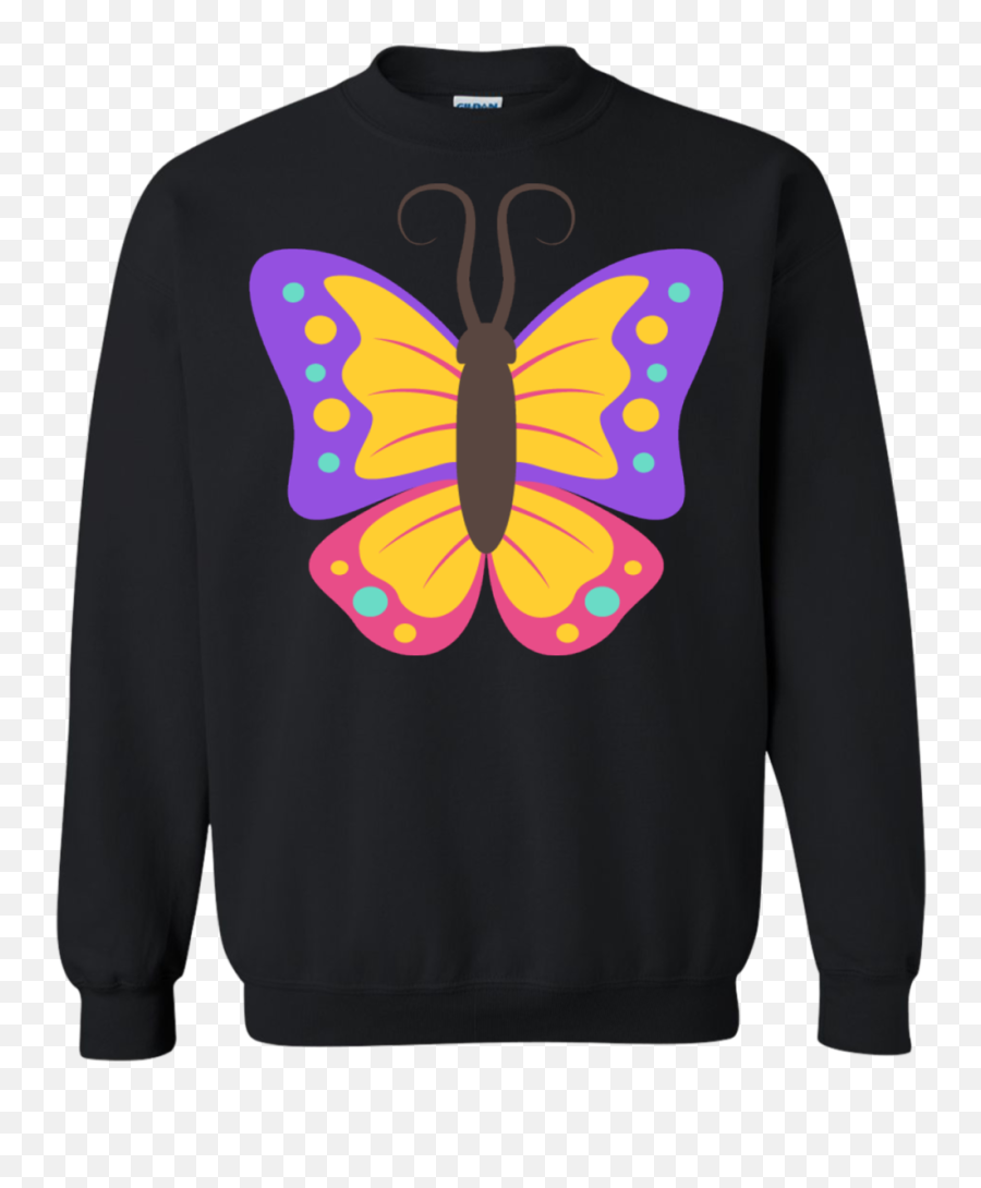 Beautiful Butterfly Emoji Sweatshirt - Spider Man Christmas Shirt Png,Butterfly Emoji Png
