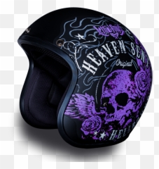 Daytona Cruiser Heaven Sent Helmet - Purple Motorcycle Helmets png