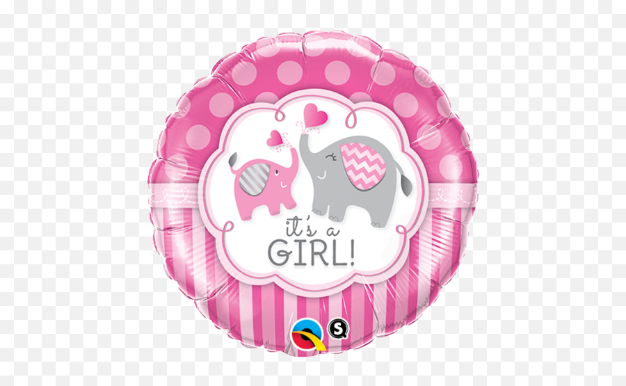 Girl Pink Elephant Foil Balloon - A Girl Elephant Baby Shower Png,It's A Girl Png