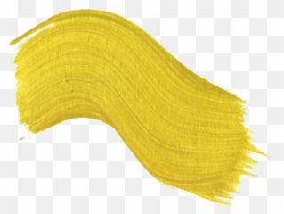 11 Yellow Paint Brush Strokes - png