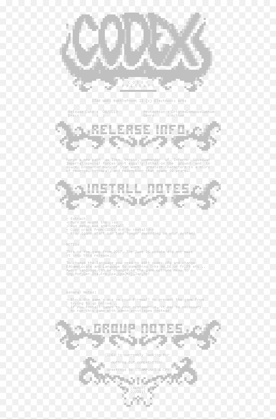 Star Wars Battlefront Ii - Codex Vikingames Document Png,Star Wars Battlefront 2 Logo Png