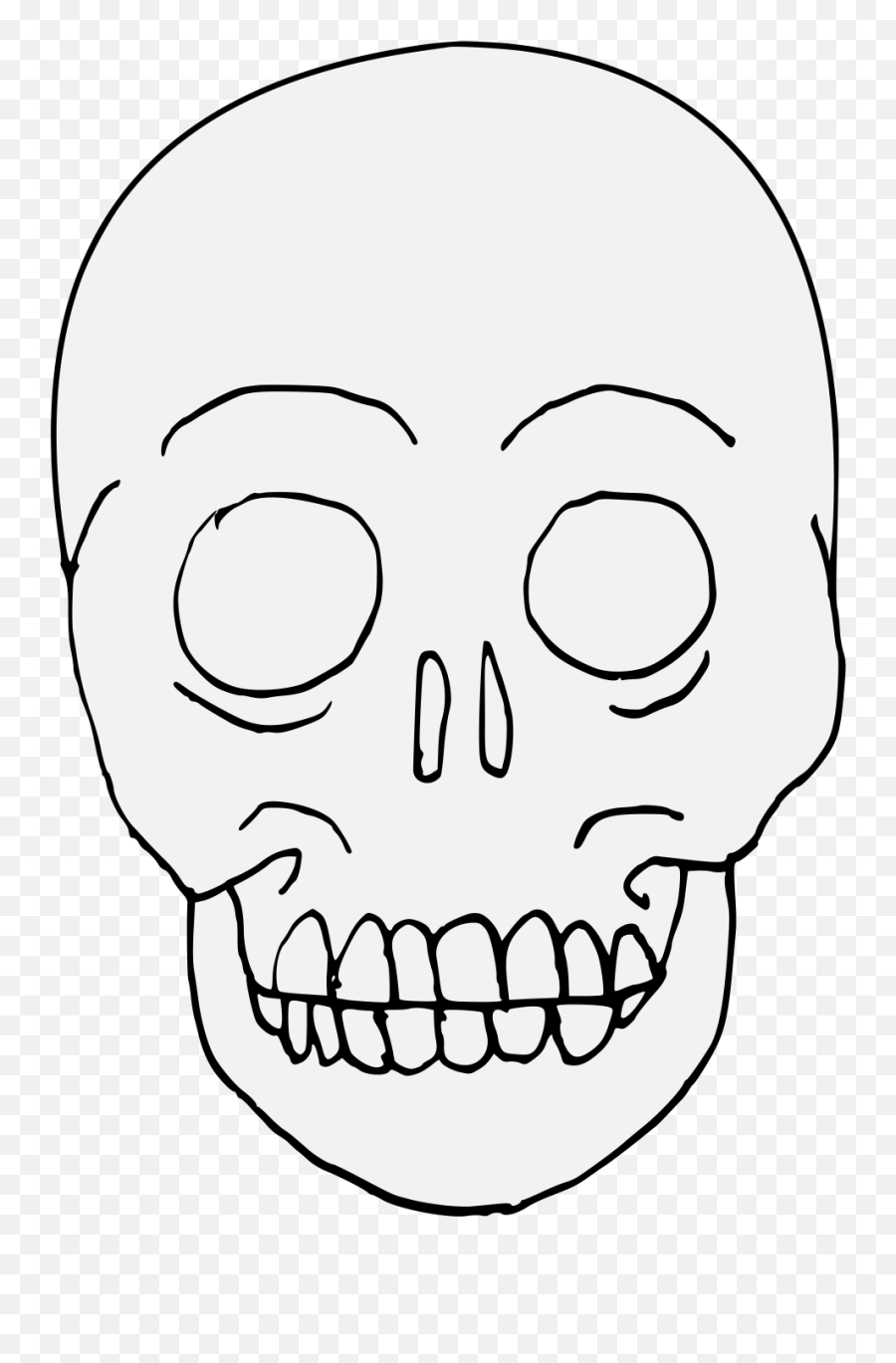 Skull - Traceable Heraldic Art Skull Png,Skeleton Face Png