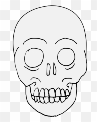 Skull - Traceable Heraldic Art png