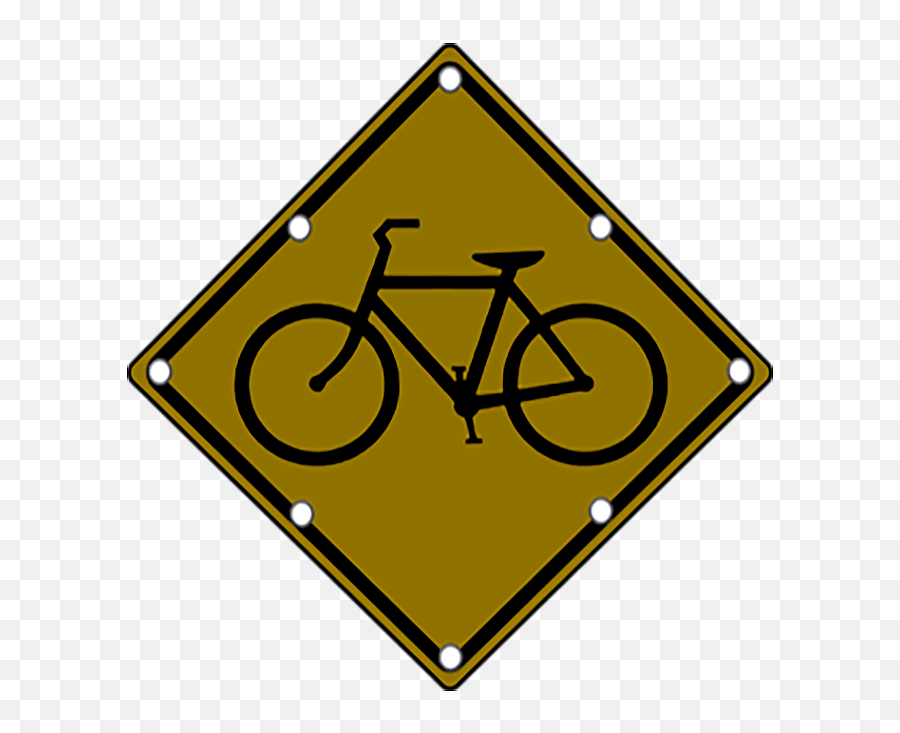 Ts40 Bicycle Warning Flashing Led Edge Lit Sign W11 - 1 Bike Road Signs Png,Yellow Warning Icon