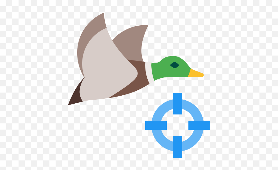 Duck Hunt Icon In Color Style - Flying Duck Emoji Png,Duck Hunt Icon