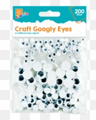 Craft Googly Eyes - 200 Pack Bead png