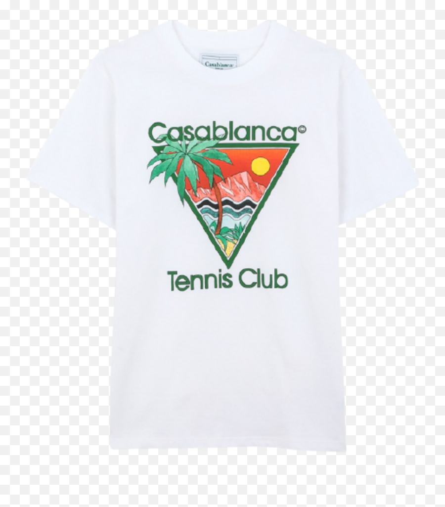Casablanca White Print Tennis Club Icon T - Shirt Whatu0027s On Casablanca Tennis Club Shirt Png,Club Icon