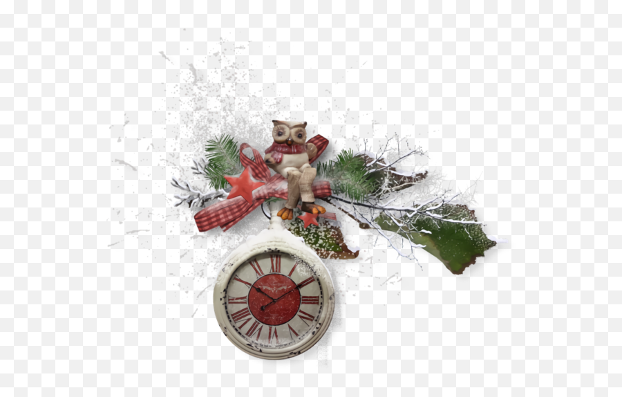 Download Christmas Clock Ornament Wall For Background Hq Png - Christmas Day,Winter Background Png