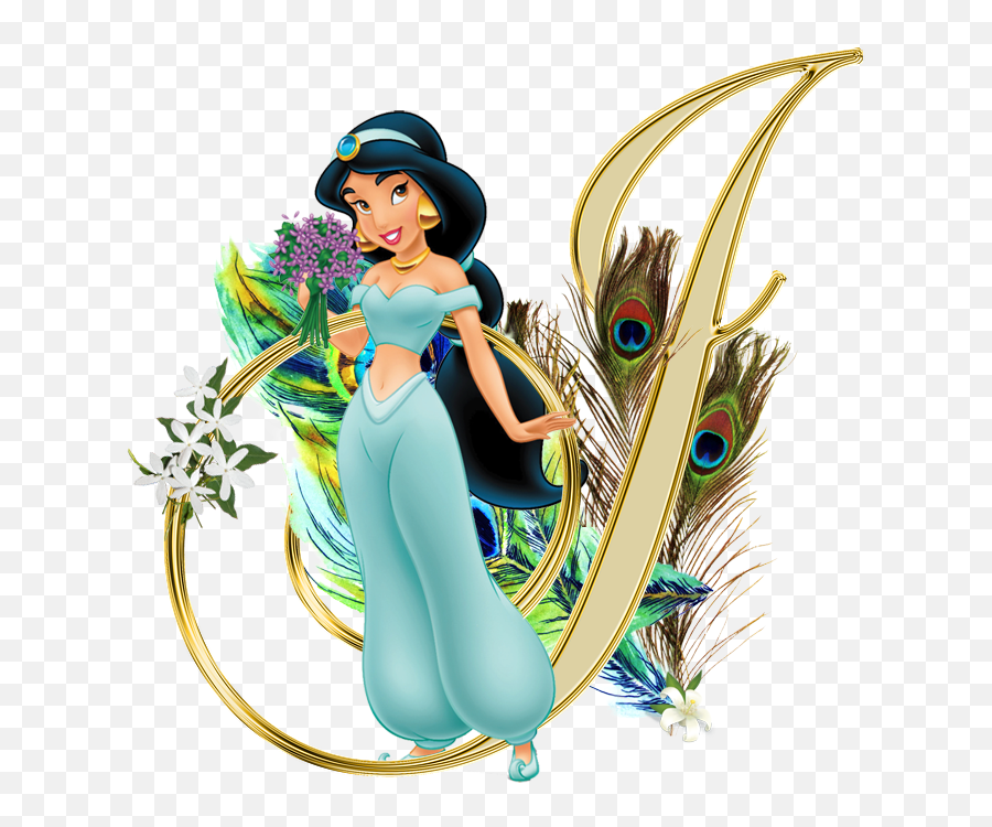 The Disney Princess Bloem Alphabeth Part 1 - Disney Princess Jasmine Png,Moana Characters Png