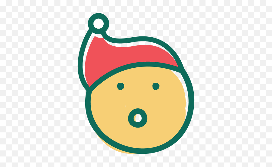 Surprise Santa Claus Hat Face Emoticon 28 - Transparent Png Clip Art,Surprise Png