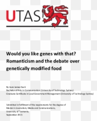 Pdf Would You Like Genes With That Romanticism And The - University Of Tasmania Png,Gash Png