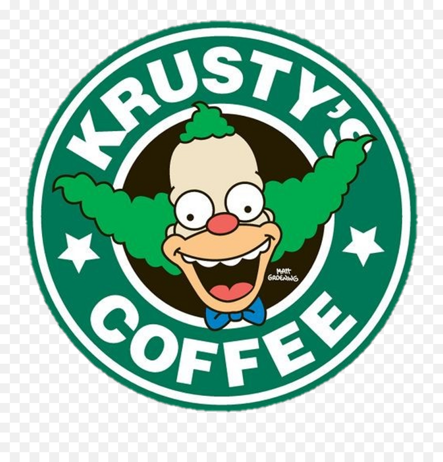 Aesthetic Tumblr Simpson Krustyband Krusty Starbucks - Starbucks Logo Png,Starbucks Logo Png
