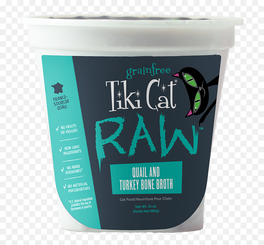 Tiki Cat Raw Frozen Food Quail Wturkey Bone Broth - The Pet Beastro Beer Png,Quail Png