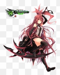 Download Black Hair Anime Guy - Girl Scythe Png PNG Fantasy Render
