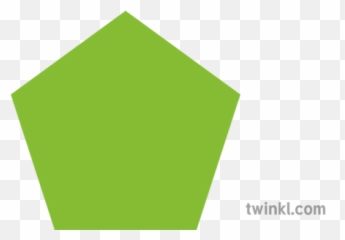 Pentagon Green Illustration - Twinkl Paper Product png