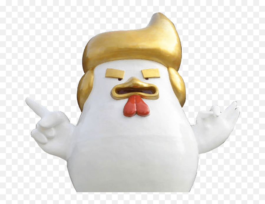 Trump Rooster Year Statue In China Transparent Png - Stickpng Chinese New Year,Trump Hair Png