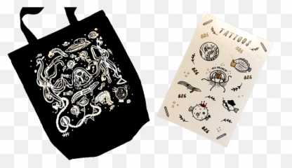 Temporary Tattoo And Tote Bag Bundle - Bee png