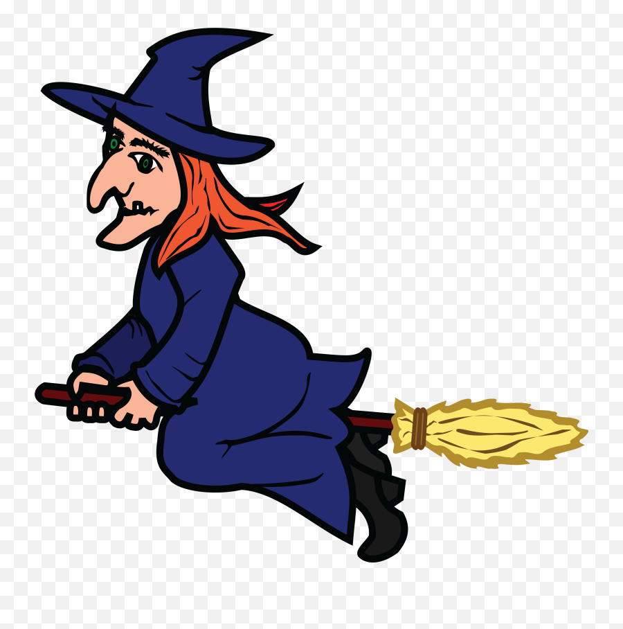 Download - Witch On A Broomstick Clipart Png Image With Flying Witch Clipart,Broomstick Png