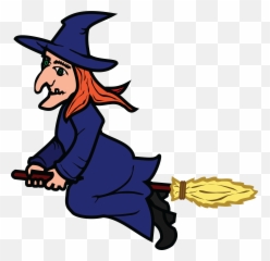 Download - Witch On A Broomstick Clipart Png Image With Flying Witch Clipart,Broomstick Png