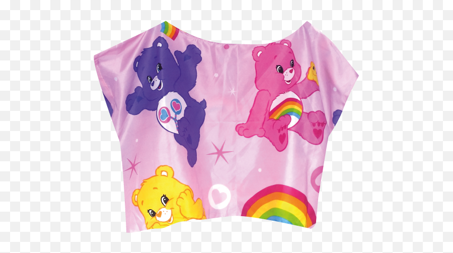 Pretty Disturbia Handmade Care Bears Crop Top Cartoon Print Retro Hipster - Care Bears Crop Top Png,Care Bear Png